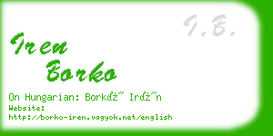 iren borko business card